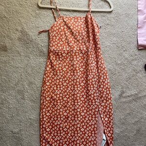 Zara size small flower dress with slit up the leg